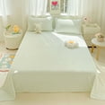 thumbnail image 4 of Washed Bed Sheets - Soft & Pilling-Resistant, Elegant Solid Color Design, Ultimate Comfort & Warmth, Green, JKODE, 4 of 9