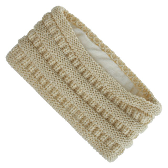 Maytalsory Multifunctional And Elegant Knitted Headbands For Women Stay Warm In Cold Weather Wide Application Beige 1Set