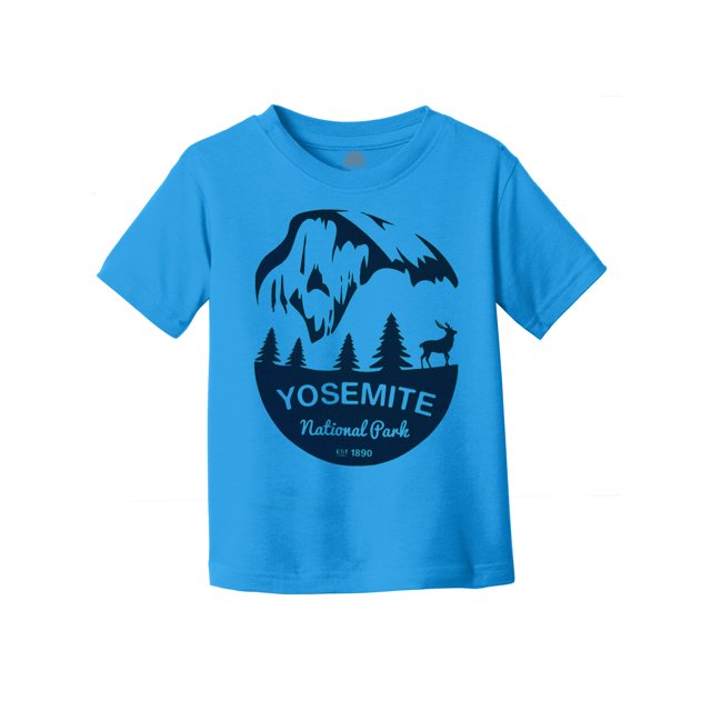 Yosemite National Water-Based Screen Toddler T-Shirt - Cobalt/Navy Ink - 3T