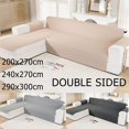thumbnail image 3 of CHUANK Housse Imperméable pour Canapé, Housses pour Sofa en L, Housse pour Chaise Longue, Housse Réversible de Protection de Meuble pour Chien, Chat, Animaux, Enfants, Moyen, Gris Foncé, 3 of 9