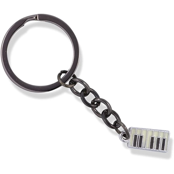 EPJ Keyboard Black and White Charm Keychain (alloy, womens)