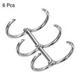thumbnail image 3 of Unique Bargains 0.79' Dia. 3 Circle Detachable Metal Binder Rings Loose Leaf Rings, Silver Tone 6 Pack, 3 of 6