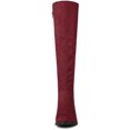 thumbnail image 3 of Unique Bargains Women's Side Zipper Chunky Heel Knee High Boot, 3 of 7
