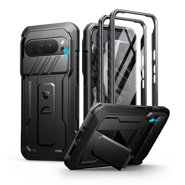 Dexnor for Google Pixel 9 Pro XL Case with Slide Camera Cover & Built-in Screen Protector & Heavy-Duty Kickstand,Full-Body Protective Cover Rugged Bumper Cases for Pixel 9 Pro XL 2024, Black