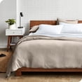 thumbnail image 3 of Bare Home Housse de Couette Sablée - Ultra Douce - Premium 1800 Collection - Ensemble 3 Pcs - Très Grand, Galet, 3 of 7