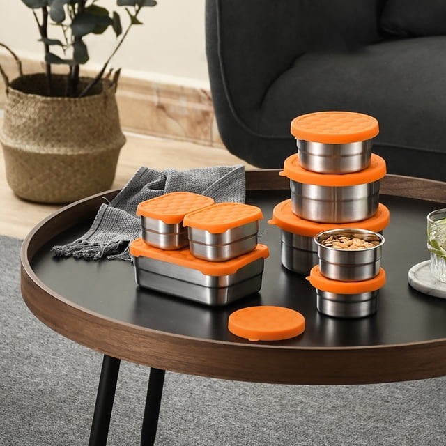 Iumwxz Kitchen Organizers Stainless Steel Snack Containers S,Food Storage Containers with Lid, Leakproof Snack Bento Box,Reusable Small Portable Salad Bento Box Stainless Steel Online Shopping