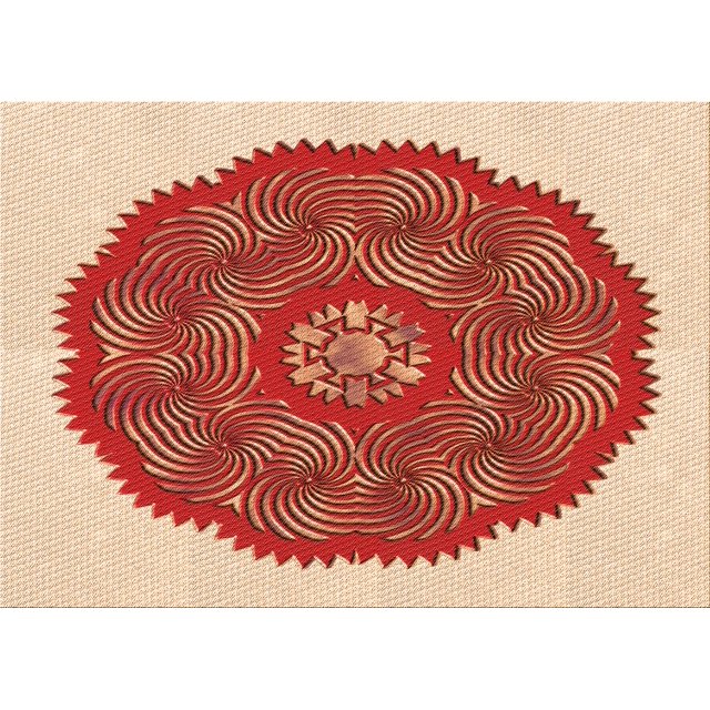 Ahgly Company Tapis Rectangulaire Rouge Lavable en Machine, 6 Pieds x 9 Pieds