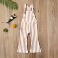 thumbnail image 2 of Infants Girl Romper Baby Overall Summer Flat Neck Sleeveless Striped Wide-Leg Backless Jumpsuit, 2 of 5