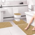 thumbnail image 4 of Dvkptbk Memory Foam Bath Mat 4 Set Bathroom Rugs For 4 Pcs Toilet Mats Universal Soft Comfortable Water Absorption Non-Slip Thick Machine Washable Easier To Dry Dark, 4 of 7