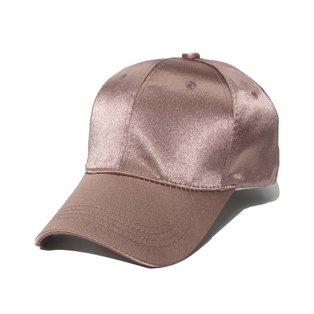 Brown Chic Satin Baseball Hat For Women Fashion Accessory In Warm Brown Free Size 22.8 Inch