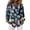 Dark Blue, variant on OIOLOYJM Womens Hawaiian Shirt Hawaii Floral Print Long Sleeve T Shirts Summer Vacation Button Up Loungewear Work Sky Blue M