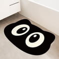 thumbnail image 3 of Super Absorbent Bathroom Mat Quick Drying Bathroom Mat Super Absorbent Living Room Floor Mat Rubber Bottom Easy To Clean Bathroom Carpet Black Cartoon Face Kitchen D Thick Throw Blankets for Winter, 3 of 3