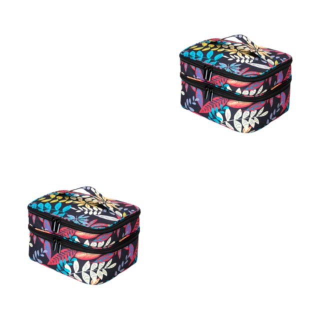 Redempat Sacs de Rangement pour Vernis à Ongles en Polyester pour une base Noire 2Set Robuste et Durable au Quotidien