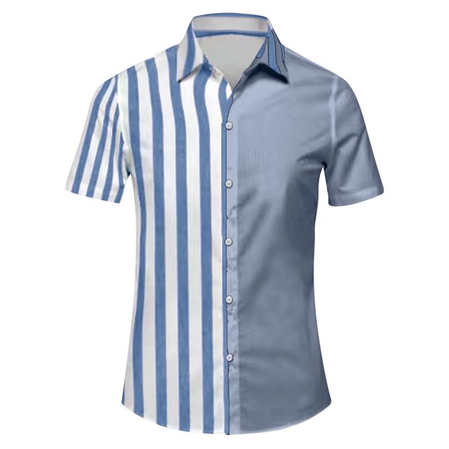 Birdeem Chemise à Manches Courtes pour Hommes, Confortable et Respirante, Col Rabattu