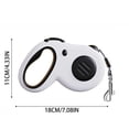 thumbnail image 3 of TIELUTT Dog Upgrade Collision Retractable Leash Dog Walking Leash Dog Leash Nylon Reflective Small Dog Retractable Leash with Poop Bag Holder Dog Leash Two Handles Light Waist Dog Leash for 2 Large D, 3 of 8