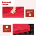 thumbnail image 3 of Gymax 3PCS Rattan Patio Conversation Furniture Set Yard Outdoor w/ Red Cushions, 3 of 9