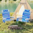 thumbnail image 3 of Patiojoy 1PC Backpack Beach Chair Foldable 5-Position Lay Flat Lounge Chair Navy, 3 of 10