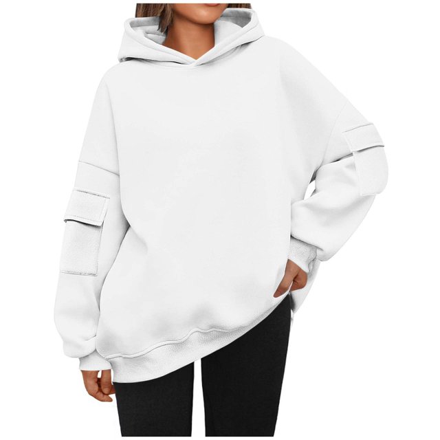 Timegard Oversized Hoodies for Women Long Sleeve Sweatshirts Solid Color Fall Fashion Pullover Tops