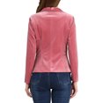 thumbnail image 3 of INSPIRE CHIC Tenue Blazer en Velours pour Femme Couleur Unie Col Châle un Bouton Veste de Tailleur pour le Travail TG Rose, 3 of 7