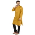 thumbnail image 3 of Atasi Ensemble Kurta-Pyjama Indien Uni pour Hommes Col Mandarin Kurta Décontracté Longue Tenue, 3 of 7