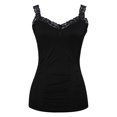 thumbnail image 1 of MOPAS Haut Noir Sans Manches à Col en V pour Femmes Taille Unique, 1 of 2