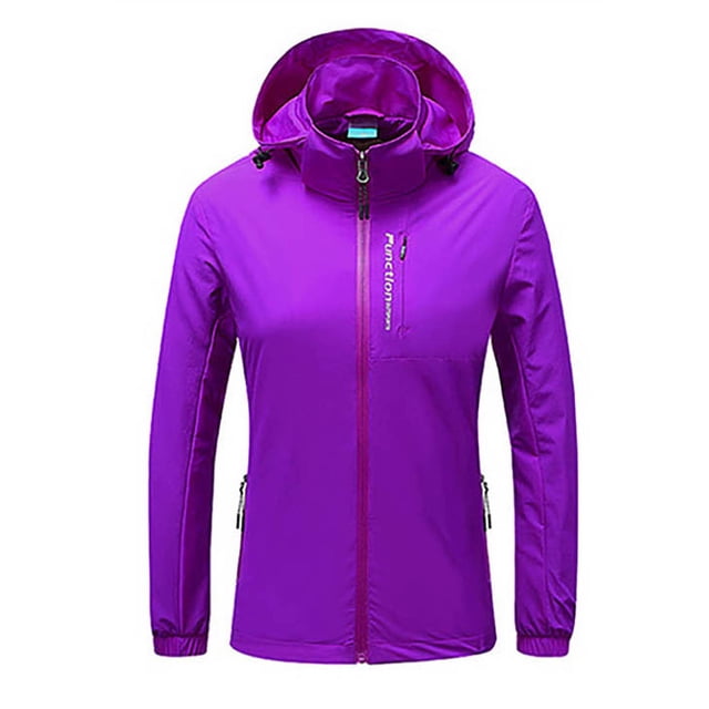 Veste de Pluie pour Femmes Ski Extérieur Grande Taille Veste Coupe-Vent à Capuche