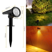 Solar Courtyard Lights Outdoor Waterproof Spotlights Floor Mounted Garden Lights Tree Lights | Auto Dusk To Dawn Solar Powered Landscape Lighting | Weather Resistant Lights for Yard Patio Lawn