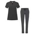 thumbnail image 1 of Adar Addition Go-Higher Scrub Set For Women - Notched V-Neck Scrub Top & Skinny Cargo Scrub Pants, 1 of 7