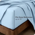 thumbnail image 3 of Bare Home Flannel Sheet Set - 100% Cotton - Deep Pocket - Twin XL, Light Blue, 3-Pieces, 3 of 7