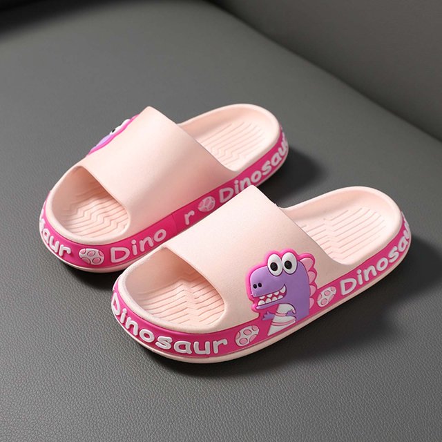 LSLJS Girl's Slippers Children's Shoes Three-dimensional Dinosaur Non-slip Soft-soled Slippers, Kid Shoes
