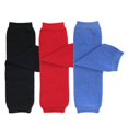 thumbnail image 1 of Bowbear Chauffe-Jambes Bébé 3 Paires, Unis en Noir, Bleu, Rouge, 1 of 7