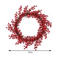 thumbnail image 4 of Christmas Door Wreath With Red Fruit Accents For Holiday Decorations, 12 in Diameter, Indoor Use Only, 4 of 9