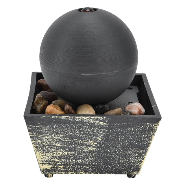 Rdeghly Fontaine de Table Intérieure 3V USB avec Lumière LED et Pierre
