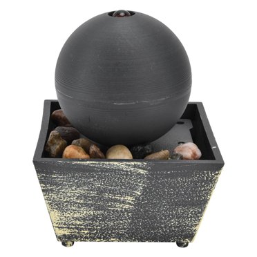 Rdeghly Fontaine de Table Intérieure 3V USB avec Lumière LED et Pierre