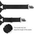 thumbnail image 3 of Drap-housse de Lit Fixe 8 Pcs, Matelas élastique en Tendeur Housse de Drap Réglable, Triangle Supports Grip pour Draps de Lit Réglables Attaches (Noir), 3 of 5