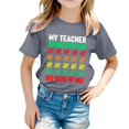 thumbnail image 1 of Hauts pour Filles Décontractés Imprimés Col Rond Manches Courtes pour Filles - et T-Shirts Confortables pour un Usage Quotidien, 1 of 6