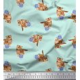 thumbnail image 1 of Soimoi Cotton Voile Fabric Wool & Cat Animal Print Sewing Fabric Yard 56 Inch Wide, 1 of 3