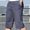 thumbnail image 3 of Diufon Men's Athletic Shorts Drawstring Waisted Outdoor Sport Shorts Spring Summer Hiking Shorts with Pockets, 3 of 7