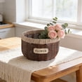 thumbnail image 4 of Hand Woven Rattan Flower Basket Rustics Planter Pot For Succulents Orchid And Greeneries Decorative Flower Pot For Home And Garden, 4 of 6