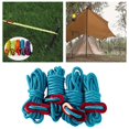 thumbnail image 3 of 4Pc 6,65ft Trip Réfléchissant Nylon Cordon Mousqueton Réfléchissant Tente Guy Ligne Corde pour Extérieur Bleu, 3 of 8