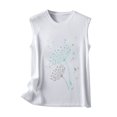 thumbnail image 1 of Pompotops Women's O-Neck Sleeveless Print Tops, 1 of 4