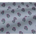 thumbnail image 5 of oneOone Georgette Viscose Fabric Leaves & Floral Block Printed Craft Fabric BTY 42 Inch Wide, 5 of 5