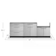 thumbnail image 4 of NewAge Products Armoire de Cuisine Extérieure en Acier Inoxydable, Ensemble de 4 Pcs avec Comptoirs, 4 of 12