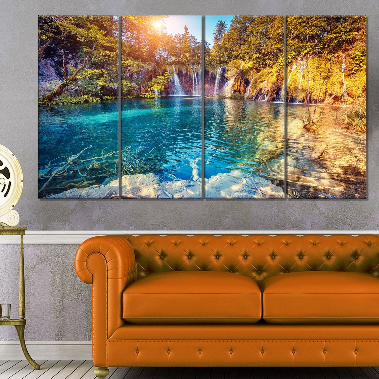 Tableau imprimée sur toile photographie Design Art Eau et soleil