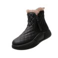 thumbnail image 1 of Bottes d'Hiver Doublées Chaudes Bottines Courtes Bottes pour Femmes Mode pour Randonnée Randonneur Hiver 36 Noir, 1 of 9