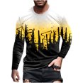 thumbnail image 1 of Chandail à Manches Longues pour Hommes Mode Décontractée Col Rond Chandail à Enfiler Imprimé T-Shirt à Manches Longues Blouse, 1 of 3