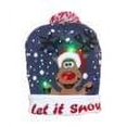 thumbnail image 1 of MesaSe Christmas Decor Knitted Christmas Hat Cartoon Pattern Light Flashing Cap LED New Year  Gifts, 1 of 4
