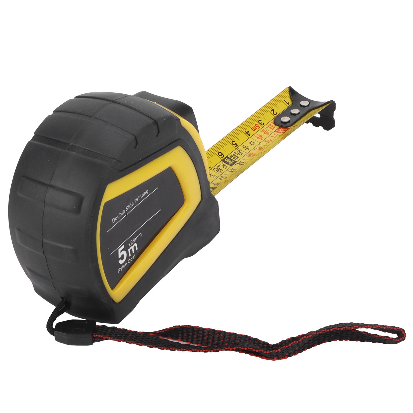 Steel Tape Measure, Auto Lock Tape Measure ABS 1mm Accuracy Steel Tape Measure Self-Locking 5 Meters  For Woodworking