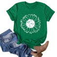 thumbnail image 1 of T-shirts Graphiques pour Femmes, Mode Femmes Nouveau Style T-Shirts à Imprimé Floral Amples à Manches Courtes Col Ras du Cou Blouses d'Été Décontractées Hauts pour Dames, 1 of 6
