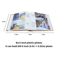 thumbnail image 1 of 6 Inch Photo Album 200 Pockets Storage Scrapbooking with Memo Interleaf Type Family Memory Photos Baby Birth Travel DIY Book Black brown, 1 of 9